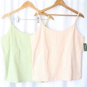 Eddie Bauer | Cropped Vintage Polka Dot Layering Camisole Tank Top NWT | XL